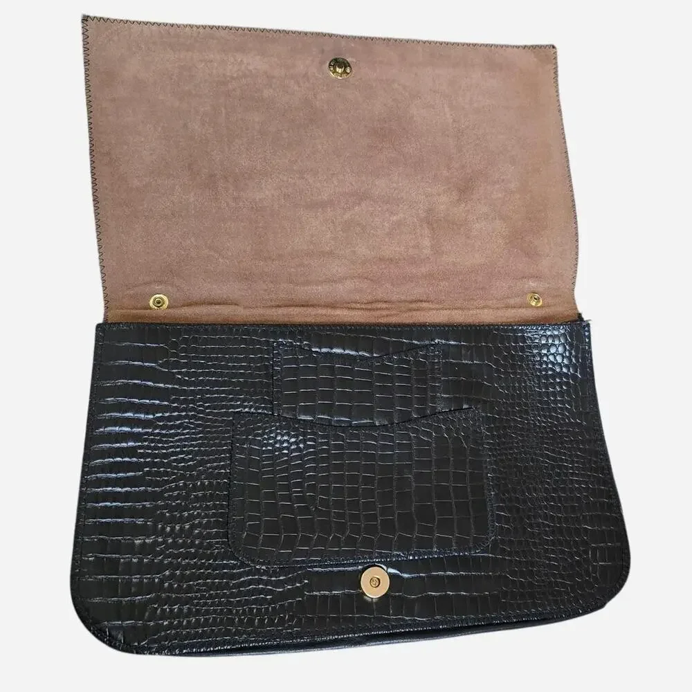 Rare 80s Furst & Mooney Exotic Patchwork Envelope Clutch